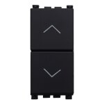 Ettroit interrupteur double bouton 1p + 1p 10a pour volet roulant mont�e et descente couleur noir compatible ...