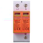 Parafoudre type t1 + t2 2p 25ka - 50ka spd limiteur de tension pour rail din Parafoudre type t1 + t2 2p 25ka - 50ka spd limiteur de tension pour rail din