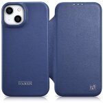 Étui en cuir pour iphone 14 plus avec rabat magnétique magsafe ce premium leather bleu Étui en cuir pour iphone 14 plus avec rabat magnétique magsafe ce premium leather bleu