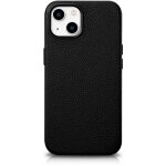 �tui en cuir magn�tique pour iphone 14 avec magsafe litchi premium leather case noir