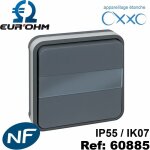 Eurohm oxxo bouton poussoir lumineux porte �tiquette �tanche encastr� anthracite ip55 - 60885