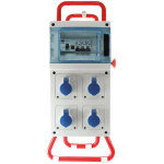 Coffret de chantier monophas� 4 prises 16a �tanche ip65 - avec ou sans pietement - ip65 - 4pc mono 16a ...