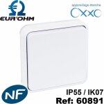 Interrupteur �tanche bouton poussoir encastrable ip55 - couleur - blanc : bouton poussoir 10a �tanche ...