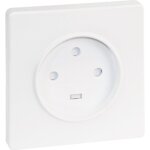Eur ohm - prise courant 20a blanc - square 3p + t