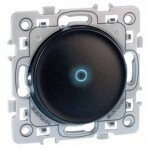 Eurohm square interrupteur va et vient lumineux / t�moin anthracite - 60303