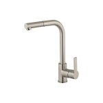 Eurosanit - mitigeur d'�vier haut � douchette gange chrom� inox bross�