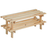 Astigarraga - tag�re � chaussures empilable en bois de pin � deux �tag�res (30x75x259 cm) evch60. 99