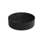 Evenes ® - vasque à poser serido ø x h : 400 x 105 mm fonte minérale noir mat, sans trop - plein Evenes ® - vasque à poser serido ø x h : 400 x 105 mm fonte minérale noir mat, sans trop - plein