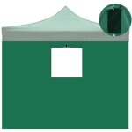 Evergreen - couverture latrale verte impermable de 3x2m avec fentre de gazebo pliable de 3x3m