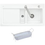 Villeroy&boch - evier 1 bac et demi villeroy et boch subway pure 60 100 x 51 gouttoir  gauche cramique ...