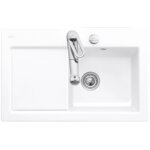 Villeroy&boch - evier 1 bac avec egouttoir a droite villeroy et boch subway pure 45 78 x 51 cm blanc ...