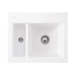Villeroy&boch - evier 1 cuve et demi villeroy et boch subway 60 xm 62 x 51 cm sans egouttoir blanc ceramicplus ...