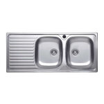 Evier 116x50 sa138 2 bacs et gouttoir gauche