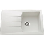Anconetti - evier ancoswing réversible à encastrer 1 cuve + 1 égouttoir 810x500 mm blanc Anconetti - evier ancoswing réversible à encastrer 1 cuve + 1 égouttoir 810x500 mm blanc