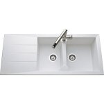 Anconetti - evier ancoswing réversible à encastrer 2 cuves + 1 égouttoir 1160x500 mm blanc Anconetti - evier ancoswing réversible à encastrer 2 cuves + 1 égouttoir 1160x500 mm blanc