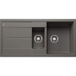 Blanco - metra 6 - vier en silgranit 1000x500 mm, avec commande de vidage et accessoires, gris 527299 ...