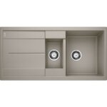 Blanco - metra 6 - vier en silgranit, 100x50 cm, avec commande de vidage, tartufo 517354