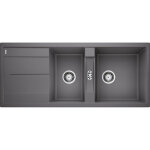 Blanco - evier metra 8s silgranit - gris rocher - vidage : manuel