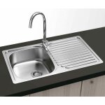 Gresinex - evier carré encastrable viena 80x44 - 1 cuve et égouttoir - inox Gresinex - evier carré encastrable viena 80x44 - 1 cuve et égouttoir - inox