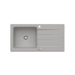 Villeroy&boch - evier cramique gris fossil architectura 1 grand bac 1 gouttoir