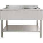 Monster shop - evier commercial en inox à 1 cuve avec egouttoir à gauche - 120 x 60 x 105 cm - parfait ... Monster shop - evier commercial en inox à 1 cuve avec egouttoir à gauche - 120 x 60 x 105 cm - parfait ...