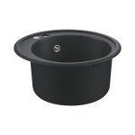 Evier composite - grohe - k200 - 1 bac - a encastrer - noir - rond