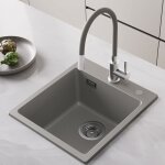 Cecipa - evier cuisine 1 bac en granit gris 40x45cm, Évier de granit rectangulaire, petit evier granit, ... Cecipa - evier cuisine 1 bac en granit gris 40x45cm, Évier de granit rectangulaire, petit evier granit, ...