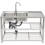 �viers de cuisine � double bol, �viers de cuisine en acier inoxydable, table d'�vier en acier inoxydable ...