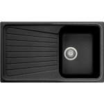 Evier de cuisine granit a 1 bac plus egouttoir plados sp8610â noir matt Evier de cuisine granit a 1 bac plus egouttoir plados sp8610â noir matt