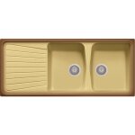 Evier de cuisine granit a 2 bacs plus egouttoir plados sp1162� terre de france