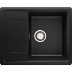 Primagran - evier cuisine en granit 62x50cm, lavabo 1 bac + kit de vidage + planche � d�couper, �vier ...