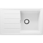 Primagran evier cuisine en granit 70x44cm, lavabo 1 bac + kit de vidage, �vier � encastrer au meuble ...