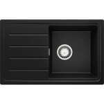 Primagran - evier cuisine en granit 70x44cm, lavabo 1 bac + kit de vidage, �vier � encastrer au meuble ...