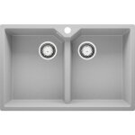 Evier cuisine en granit 78x50cm, lavabo 2 bacs + kit de vidage, vier  encastrer au meuble 80cm - madrid ...