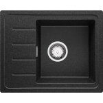 Primagran - evier cuisine en granit 55x44cm, lavabo 1 bac + kit de vidage, vier  encastrer au meuble ...