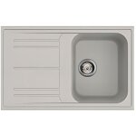 Evier encastrable 1 cuve en aluminium r�versible 79x50 - smeg lz791al