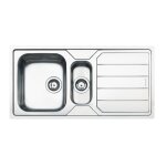 Smeg - evier encastrable avec 2 cuves et gouttoir rversible 100x50 lfb112