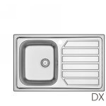 �vier encastrable inox 80x50 cm avec �gouttoir � droite