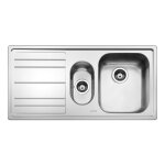 Smeg - evier encastrable semi - encastr 2 cuves et gouttoir  gauche 100x50 le102s2