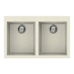 Evier encastr 2 cuves 79x50 cm couleur crme - smeg vz3434p