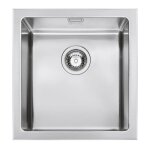 Smeg - evier encastr monocuve semi - profil 40x46 cm inox bross vqr40