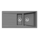 Smeg - evier � encastrer 2 cuves r�versibles couleur titane 100x50 cm ls102t