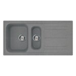 Smeg - evier  encastrer 2 cuves rversibles couleur titane 100x50 lz102tt