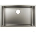 Hansgrohe - evier  encastrer sous plan 1 bac s71 660 avec vidage manuel inox