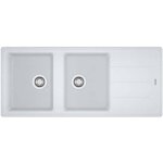 Franke - evier 2 bacs  encastrer srie basis - couleur : blanc