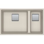 Franke - cuve kubus 2. 0 fragranit kng 120 - caf crme - bonde automatique - 760 x 460 x 200 / 200 mm ...