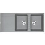 Evier  encastrer 2 bacs franke maris fragranit avec vidage manuel stone