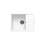 Evier granit blanc luisina maestoso 1 bac 1 petit gouttoir