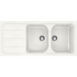 vier granit blanc schock formhaus 2 bacs 1 gouttoir