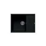 Luisina - evier granit noir maestoso 1 bac 1 petit gouttoir
